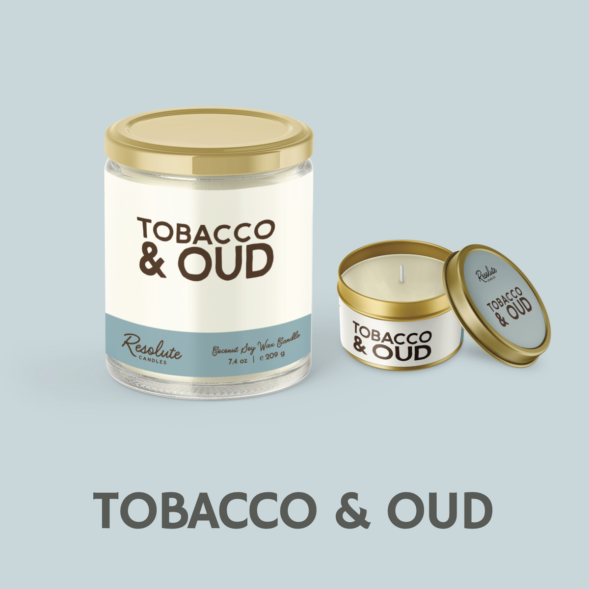 tobacco oud candle Tobacco & Oud – Resolute Candles